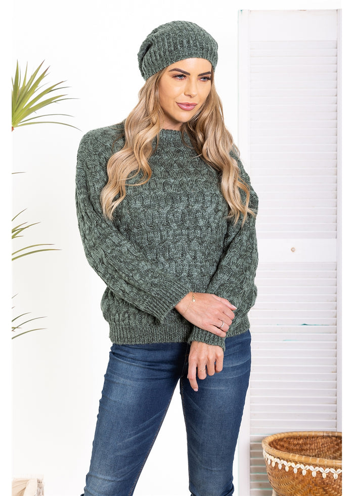 Mika Sweater - Olive - Mohair/Acrylic