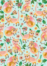 Kitty Flower Tea Towel - Allen Designs