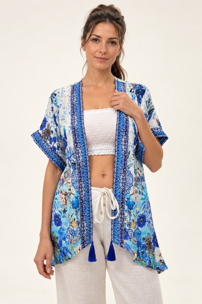 Azure Garden Kimono - Sample Sale