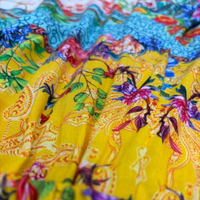 Tile Pants, close view of the paisley print