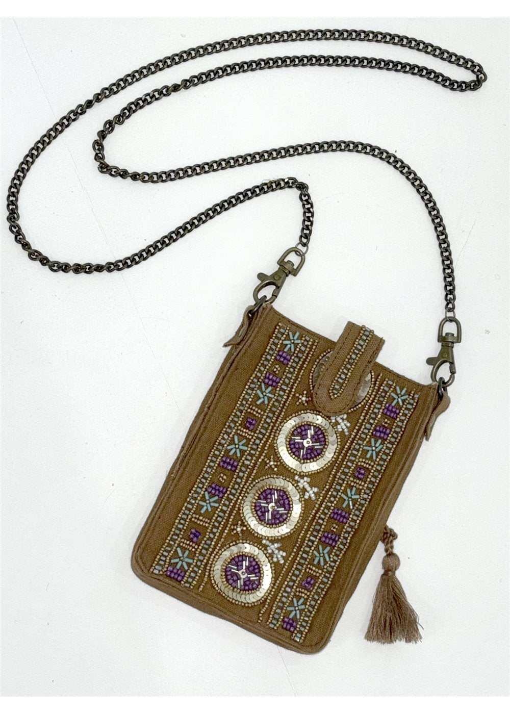Beaded Cross-body Phone bag - AJ41