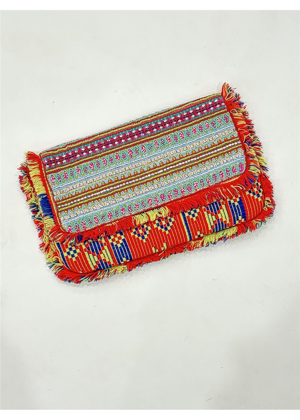 Orange PR56 - Orange Beaded Clutch