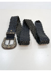 Braided Leather Belt | Black