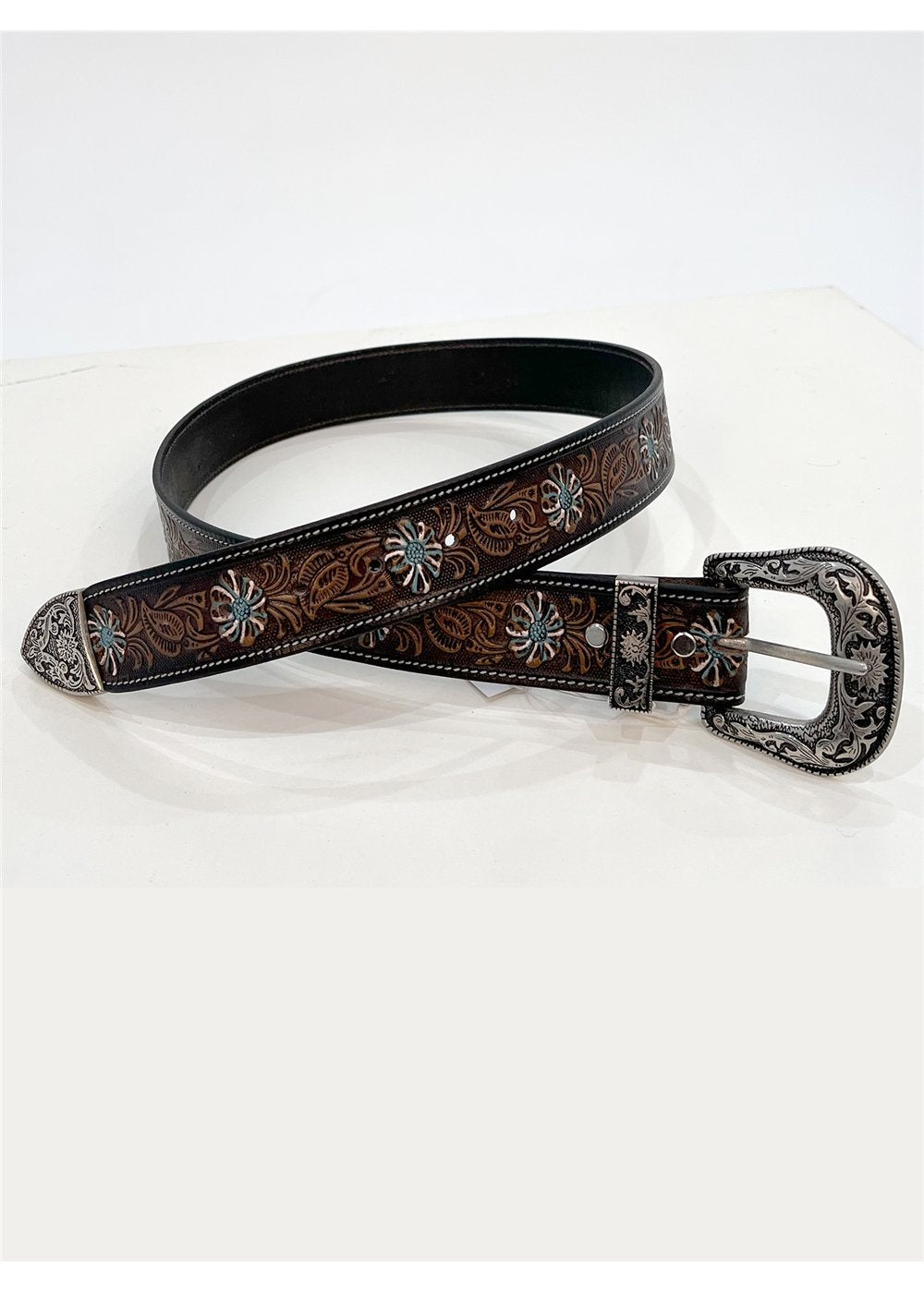 Leather Belt | Turquoise