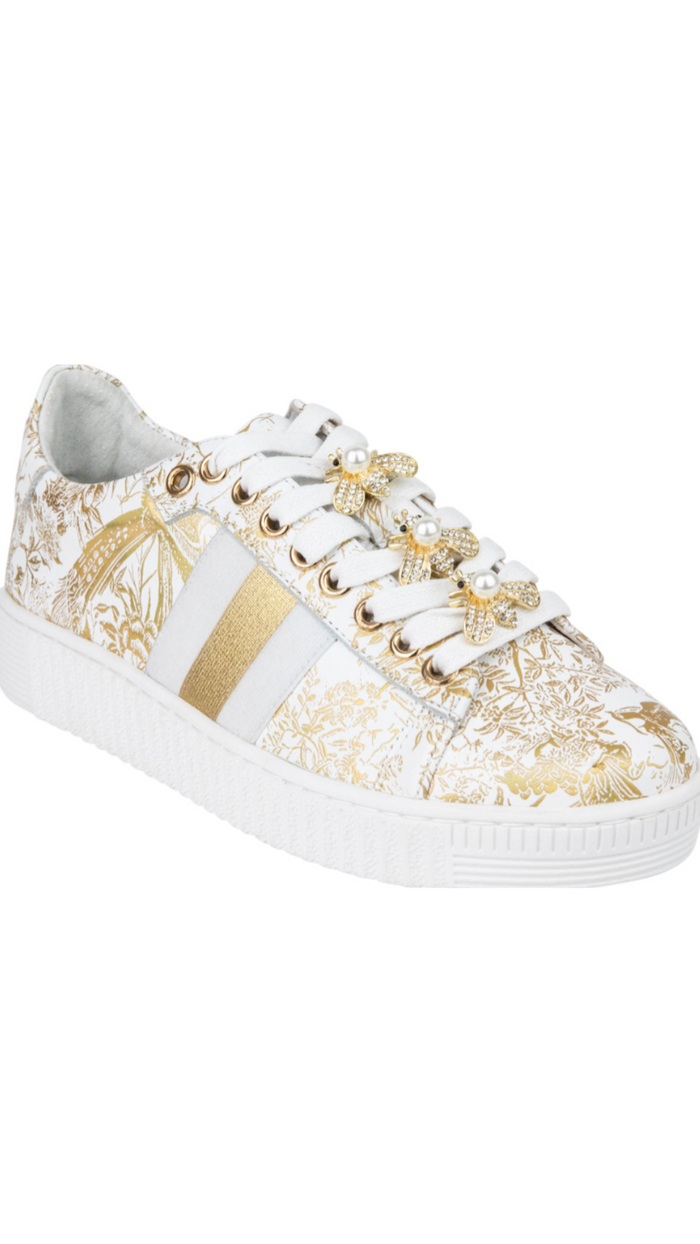 Bee Shoe - White/Gold