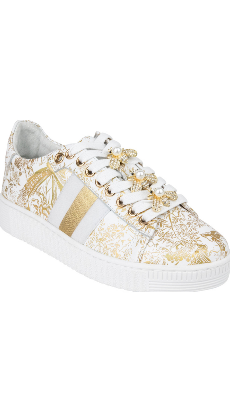 Bee Shoe - White/Gold