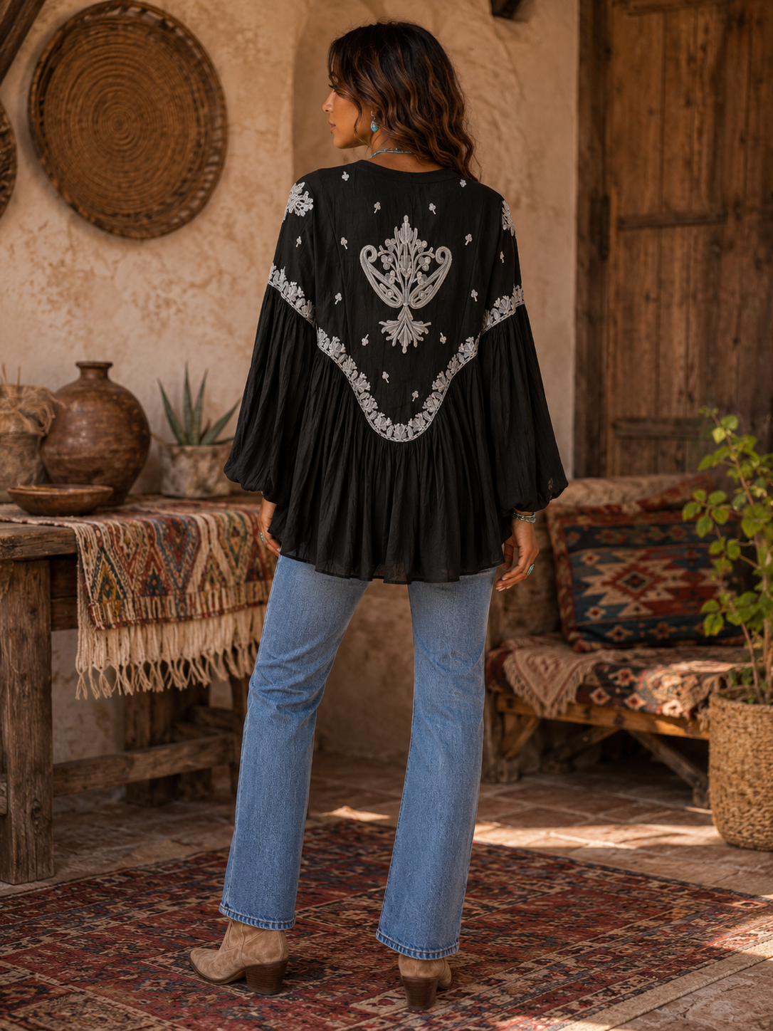 Willow Song Blouse - Black - AO40  Agent Sample