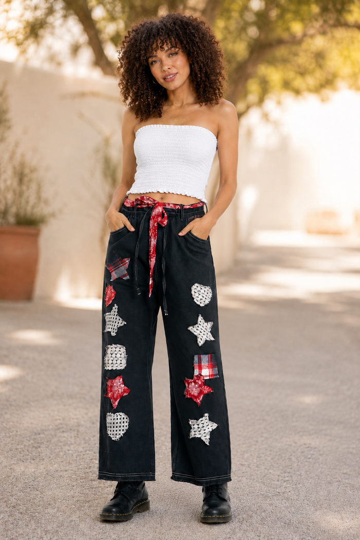 CJ Star Patchwork Jeans | Black