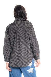 CJ Shirt - Brown Chevron | CD160 (agent sample)