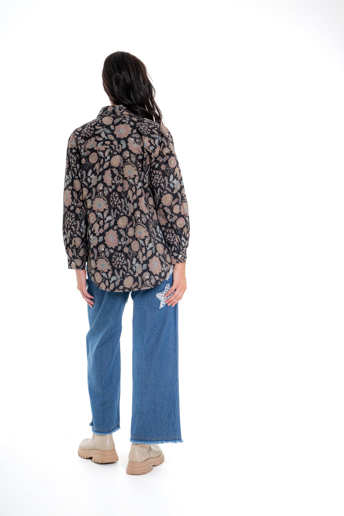 CJ Shirt - Choc Botanical | CD160 (agent sample)