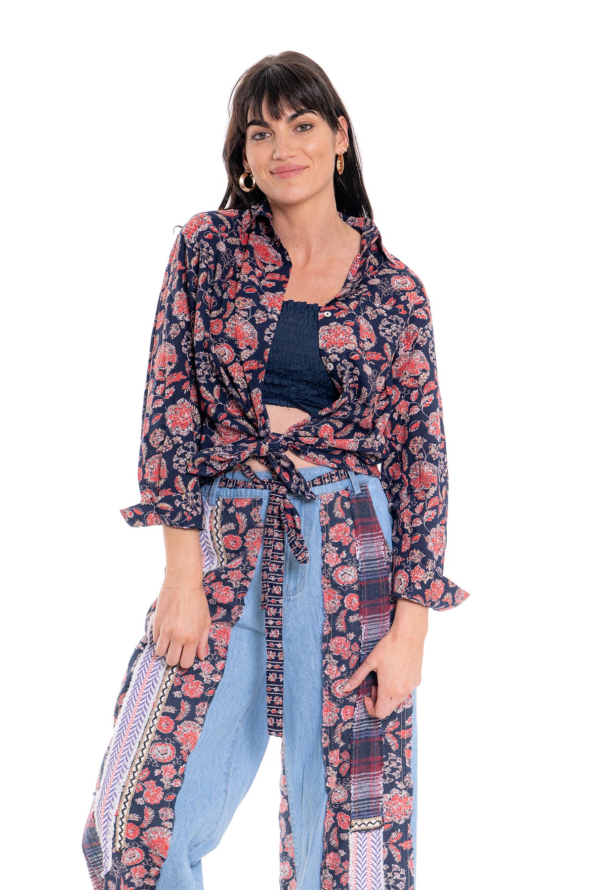 CJ Shirt - Pink Floral | CD160 (agent sample)