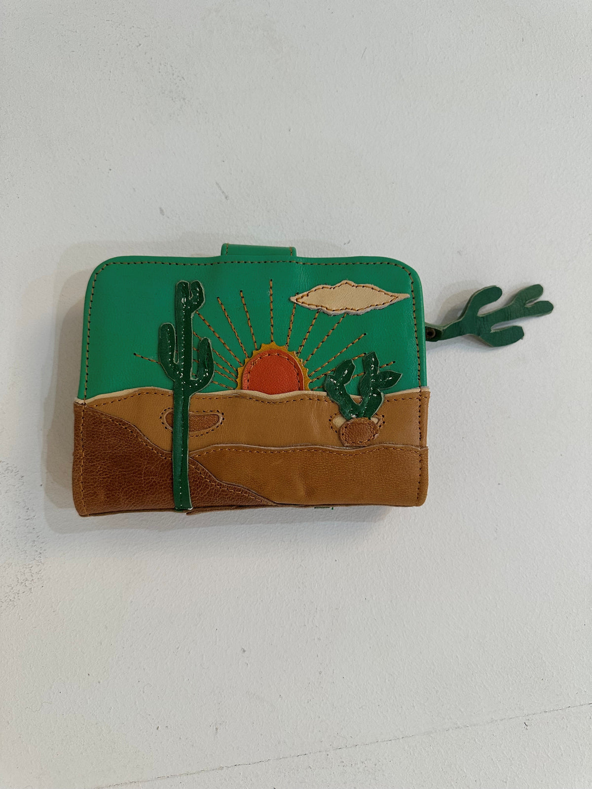 Magnetic Wallet - Leather - Palm, Cactus