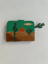 Magnetic Wallet - Leather - Palm, Cactus