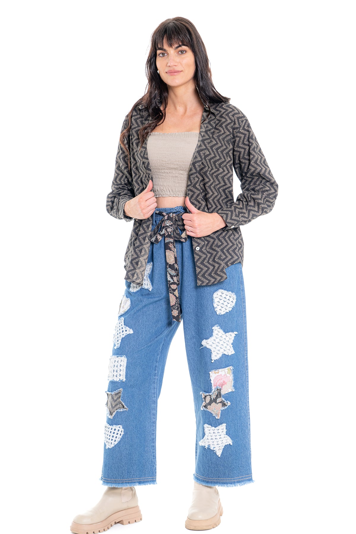 Patchwork Jeans - Blue | CD108 (agent samples / Small size)