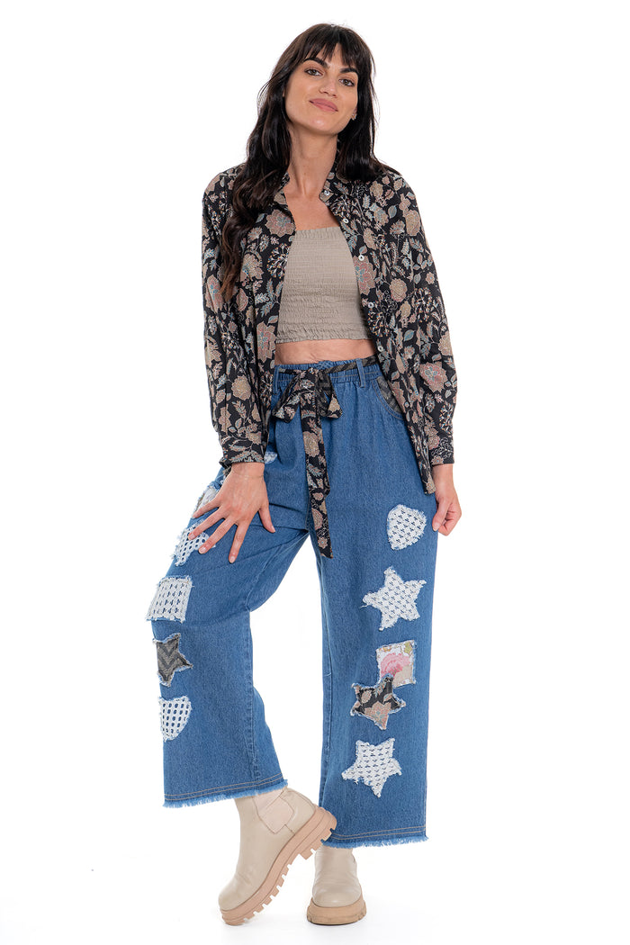 Patchwork Jeans - Blue | CD108 (agent samples / Small size)