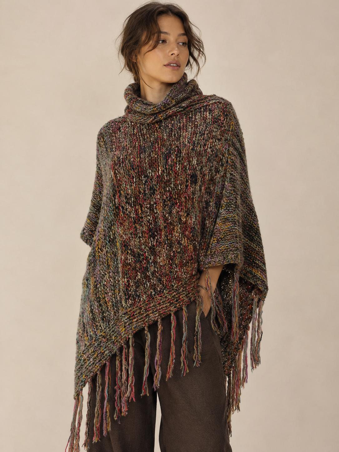 Rosa Turtleneck Poncho