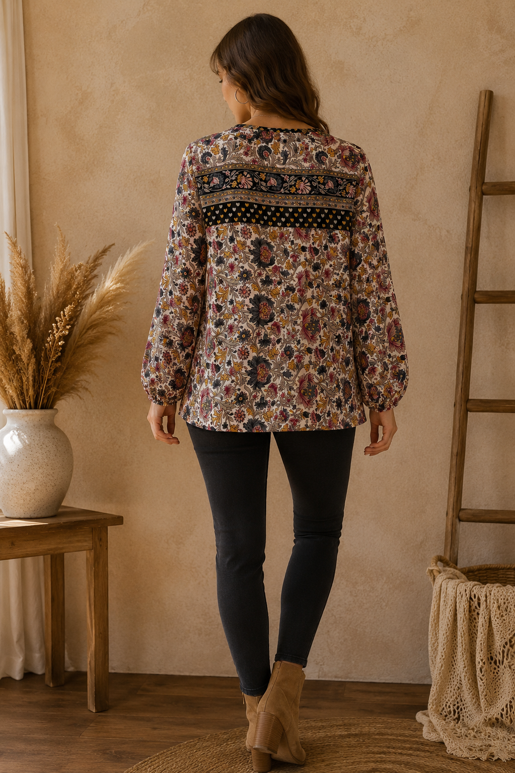 Folk Vine Blouse (Sample KU-793)