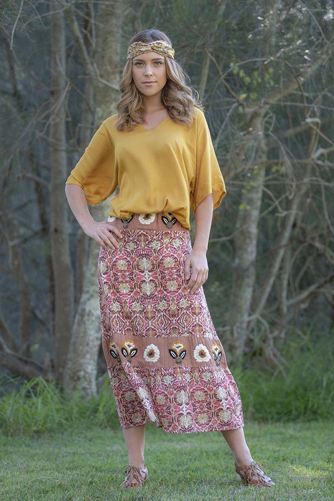 Long Floral Skirt