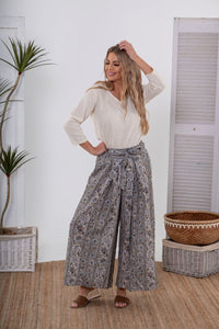 Luna Pant - Victoria Print -BLU - Sample Sale