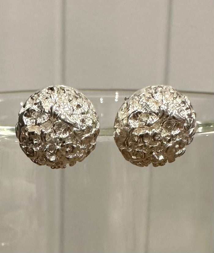 Silver Nugget Studs - DT122