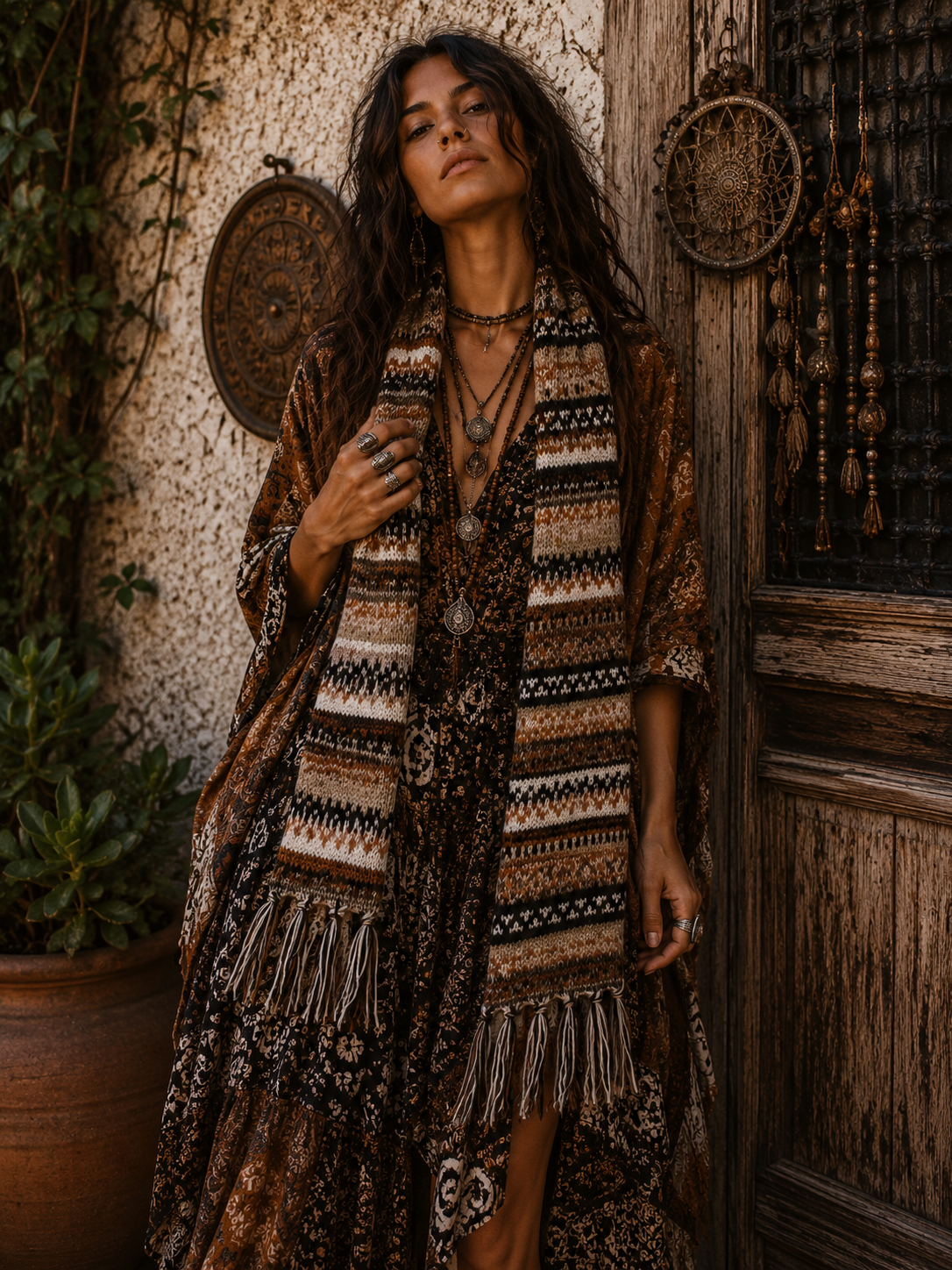 Quinn Scarf - Brown Mix