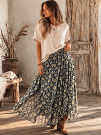 Midight Gold Sheer Skirt - AP30