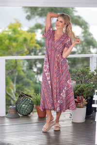 Gidja S/Sleeve Short Wrap Dress