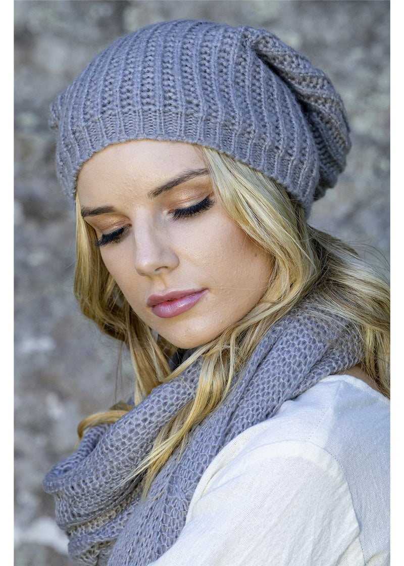 Rib Beanie - Stone