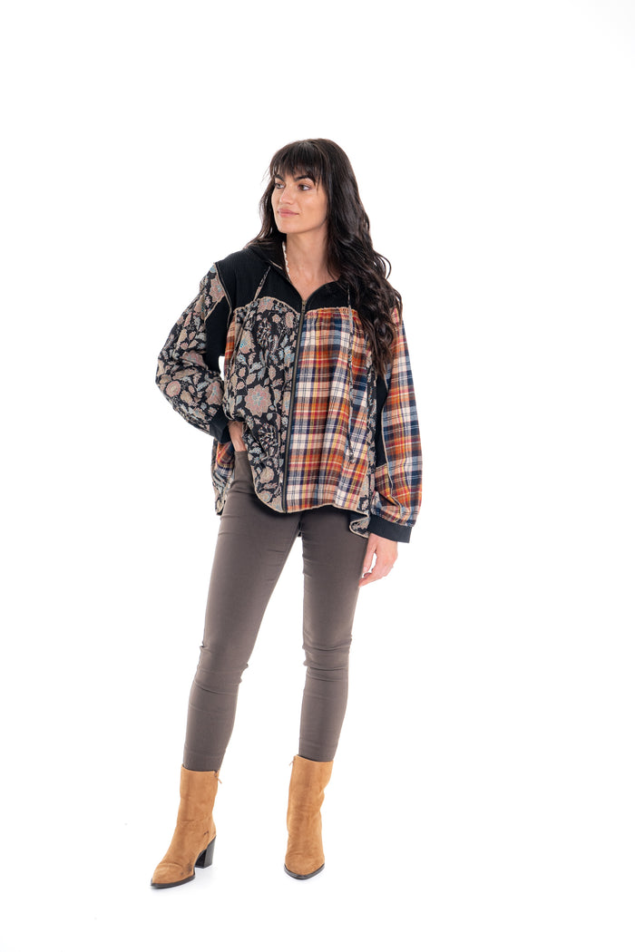 Jacket Hooded Patchwork | Rust CD-139 (agent samples - Size S/M)