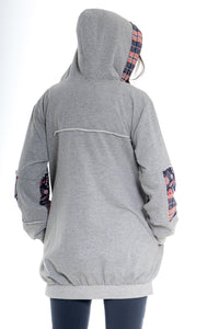 CJ Hoodie Star Patchwork | Grey CD-134 (agent samples - Size S/M)