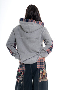 CJ Hoodie Star Patchwork | Grey CD-134 (agent samples - Size S/M)