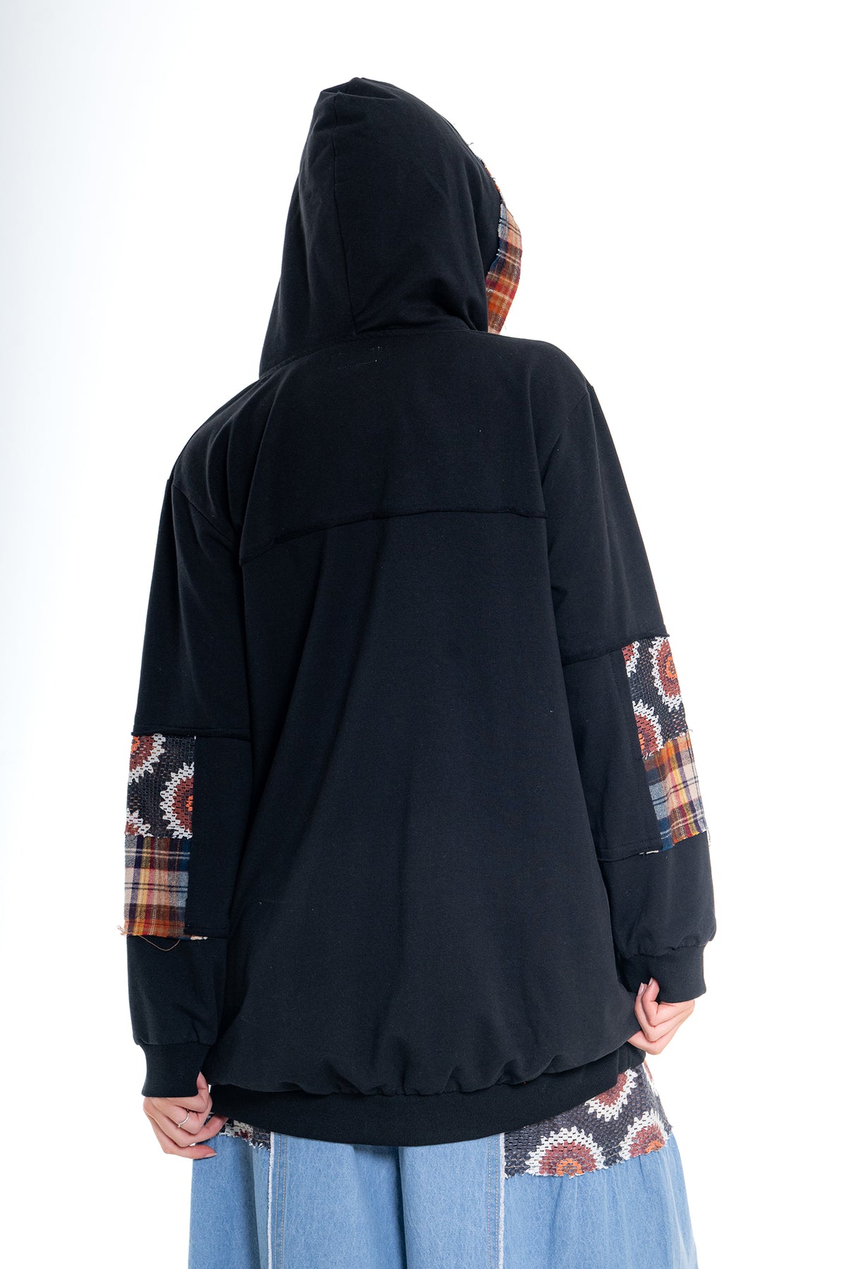 CJ Hoodie Star Patchwork | Black CD-134 (agent samples - Size S/M)