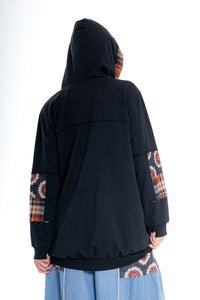 CJ Hoodie Star Patchwork | Black CD-134 (agent samples - Size S/M)