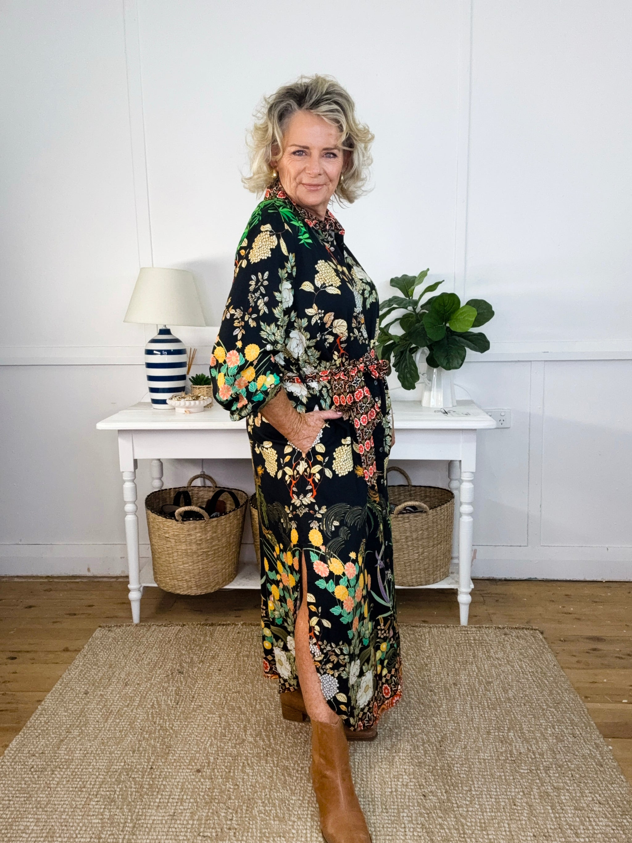 Phoenix Night Button Dress