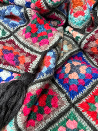 Ember Mosaic Crochet Poncho
