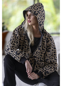Geo Hooded Bomber
