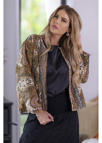 Donella Reversible Quilted Bomber