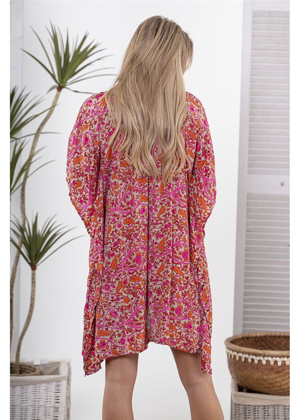 Pink Yarrow Short Kaftan, view 2