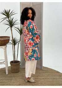 Floral Diamond Kimono