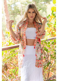 Rouge Bloom Kimono