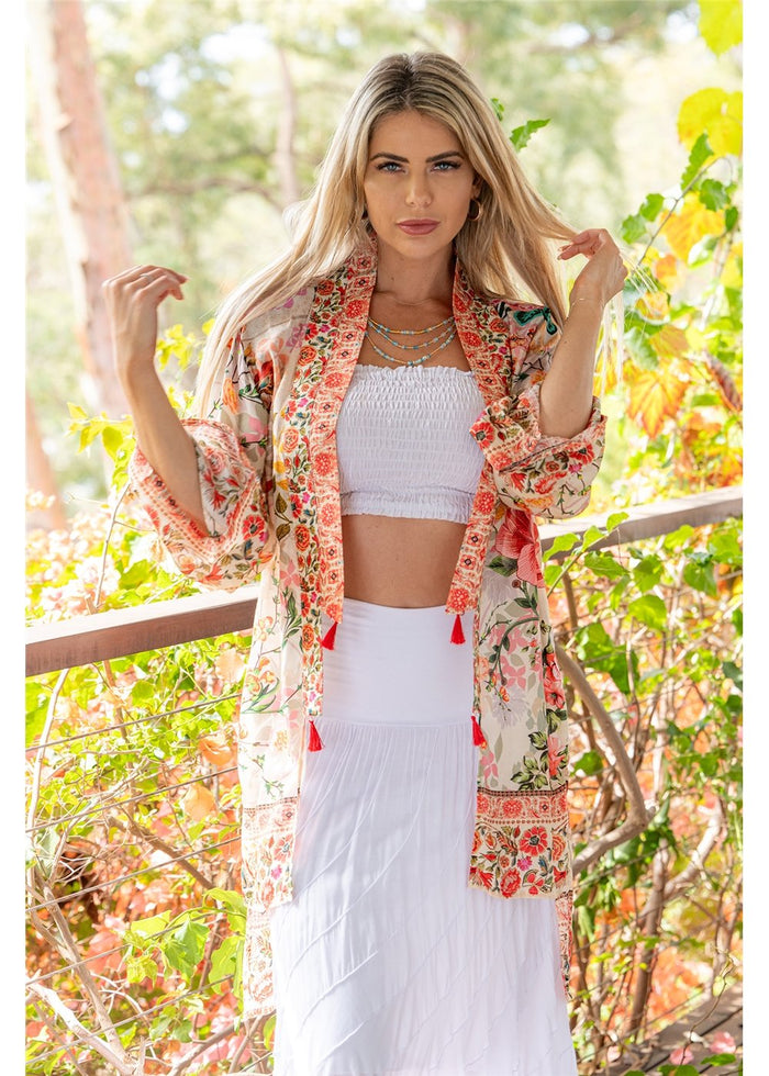 Rouge Bloom Kimono