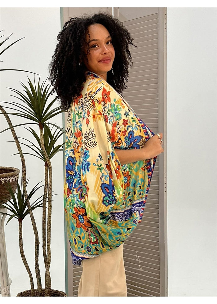 Folksy Cape, a kimono, view 2
