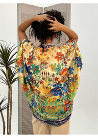 Folksy Cape, a kimono, view 3