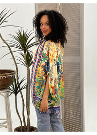 Folksy Cape, a kimono, view 4