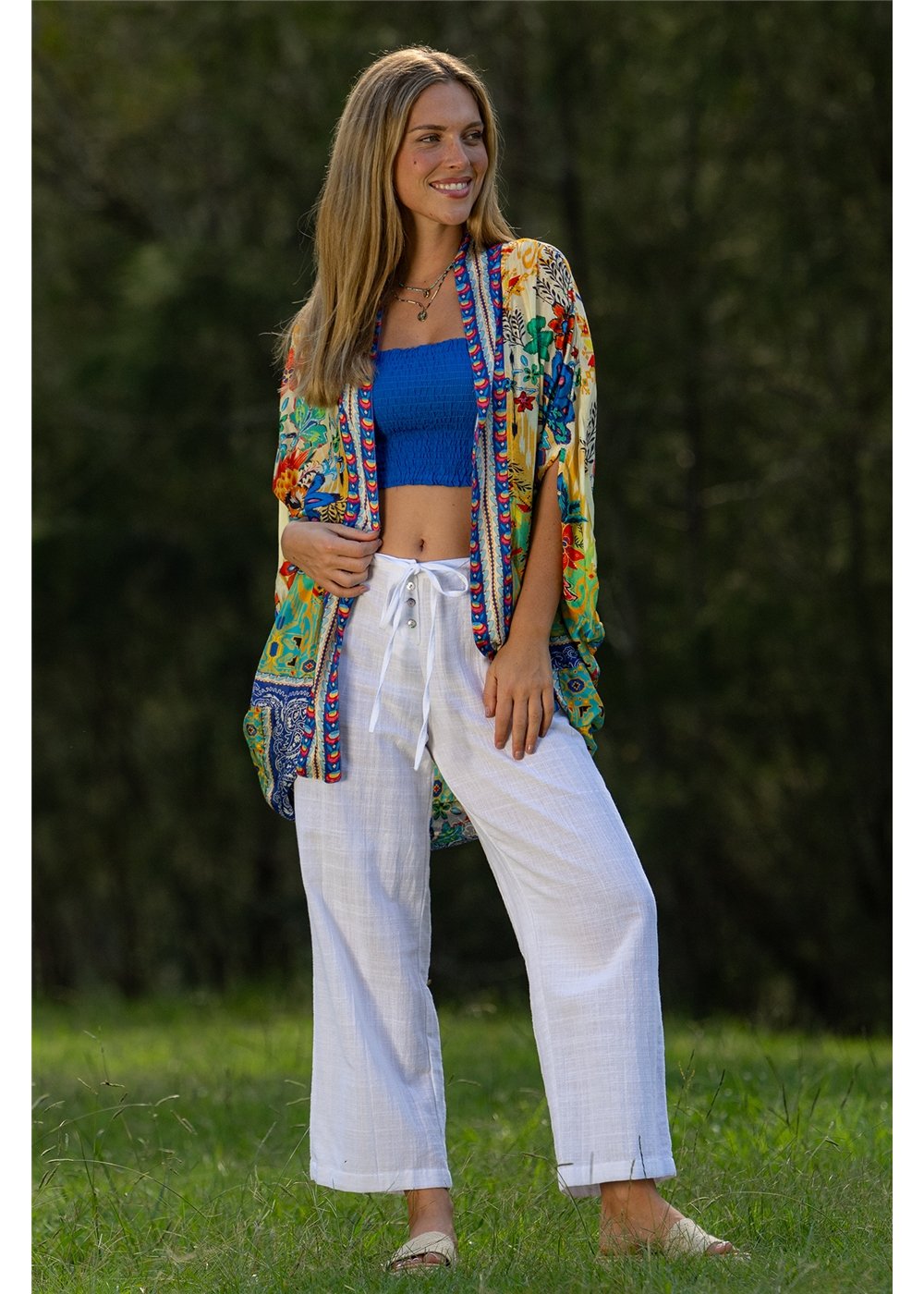 Folksy Cape, a kimono, view 6