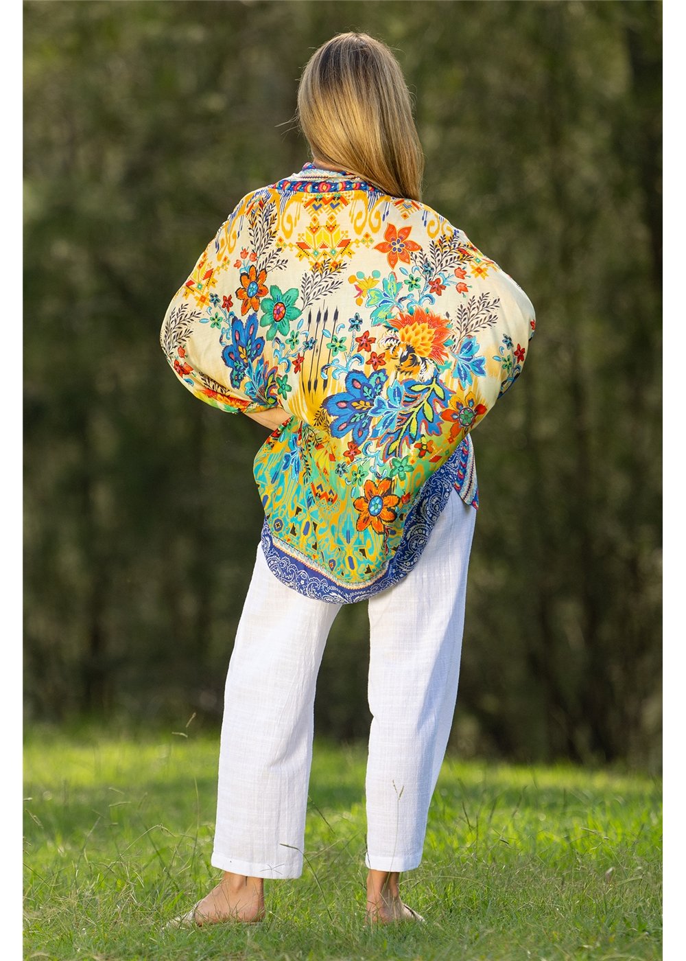 Folksy Cape, a kimono, view 7