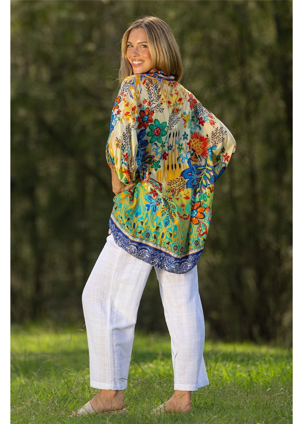Folksy Cape, a kimono, view 8