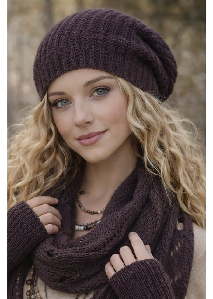 Rib Beanie - Chocolate