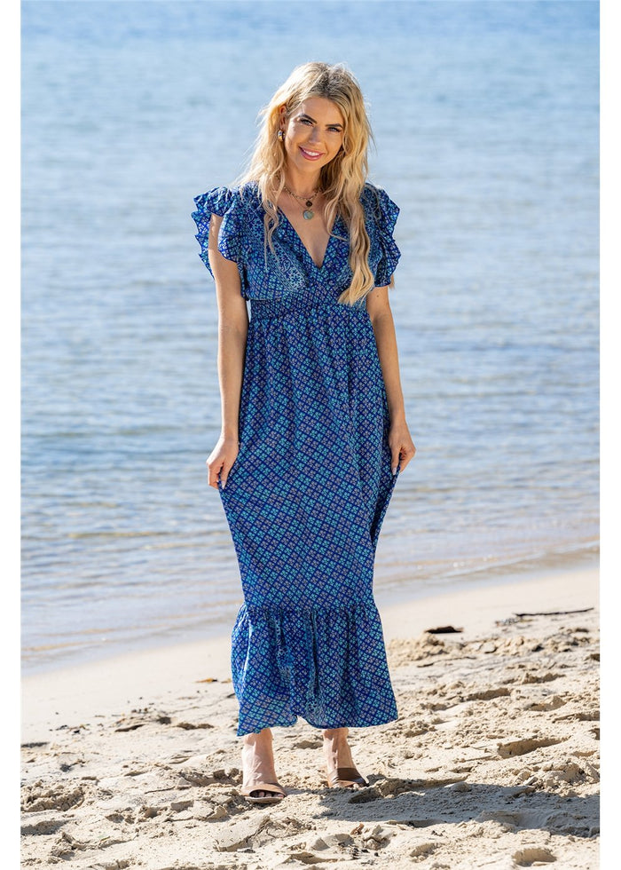 Pirrin Open Back Maxi Dress, front view