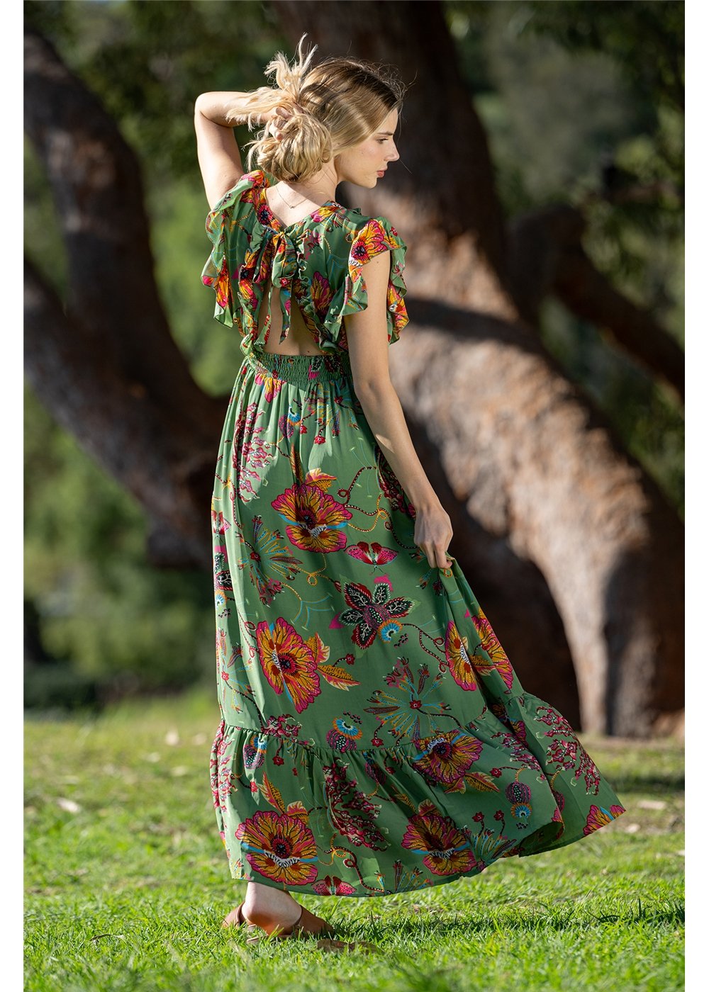 Posey Open back maxi dress